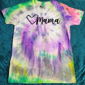 Mama Tshirt, Custom Tie Dye - Medium